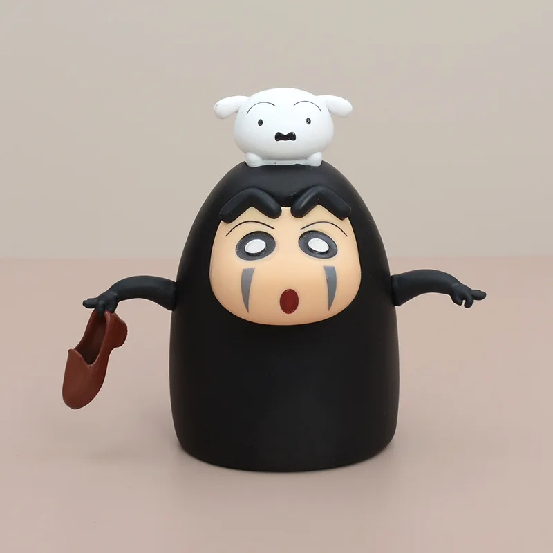 Funny Cross-dressing Crayon Shin-chan Cos Faceless Male Doll Figure Collection Desktop Ornaments Animation Peripherals