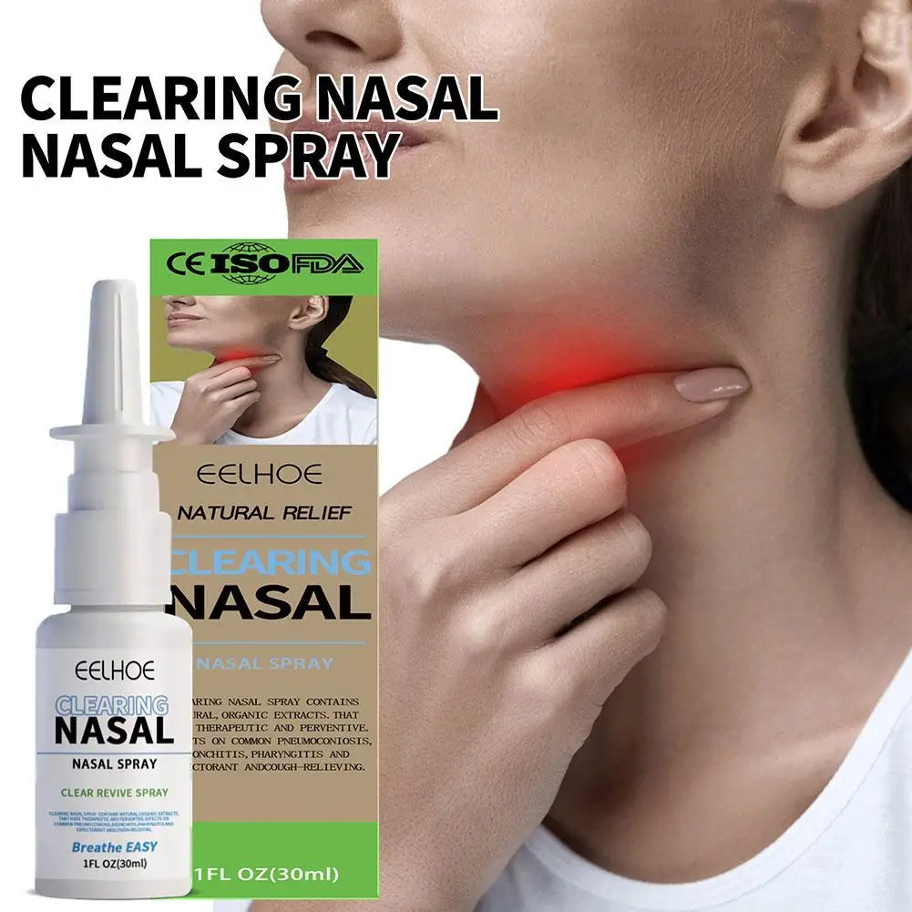 Lung Detox Herbal Cleanser Spray For Smokers Clear Nasal Congestion Lung Cleanse Mist 30ml Natural Herbs Rhinitis Spray Care