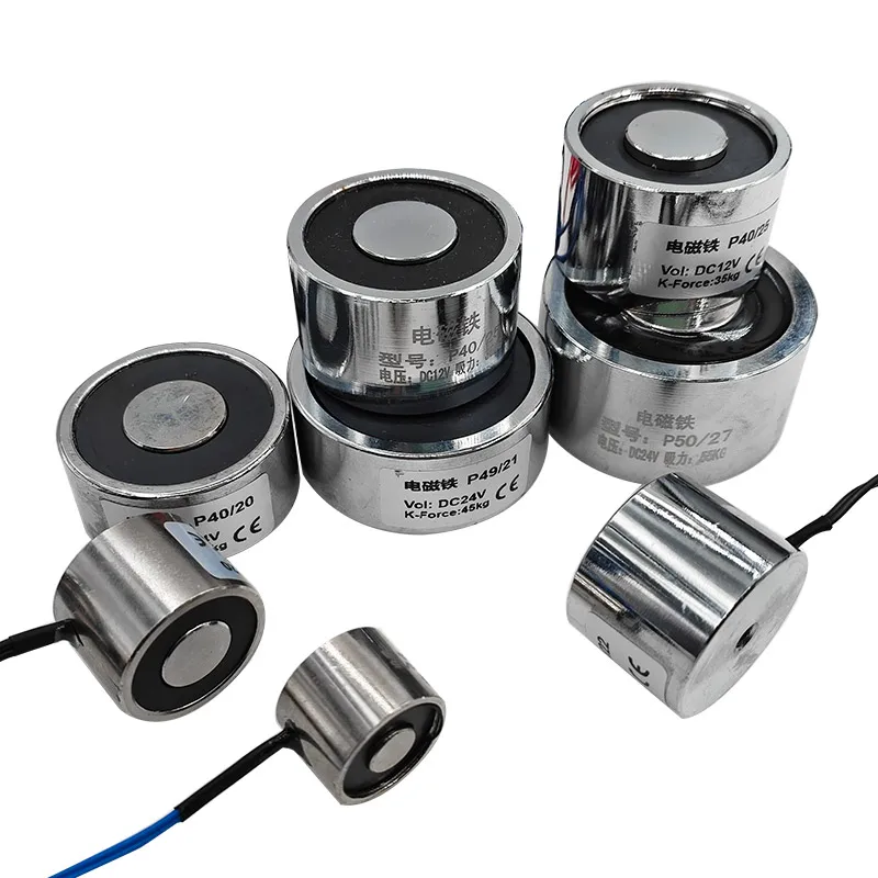 

Электромагнитный подъемный захват (присоска) 12В 24В постоянного тока, удерживающий магнит P49/21 P50/27 P59/34 P65/30 P70/9 P80/38 P100/40