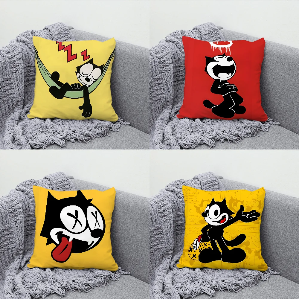 Cartoon F-Felix the C-Cats Pillow Case Soft Cushion Cases for Farmhouse Sofa Decor Home Decorations and Protector Pillow Case