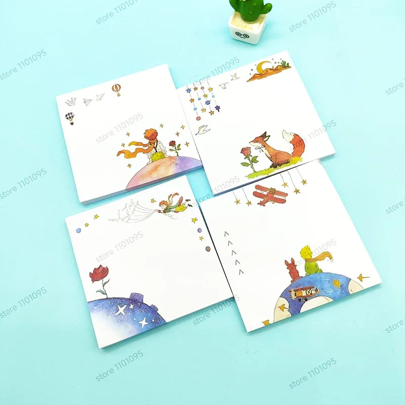 4pcs/lot The Little Prince Memo Pad Sticky Notes Kawaii Stitch N Times Stationery Label Notepad Post Office School Supplies