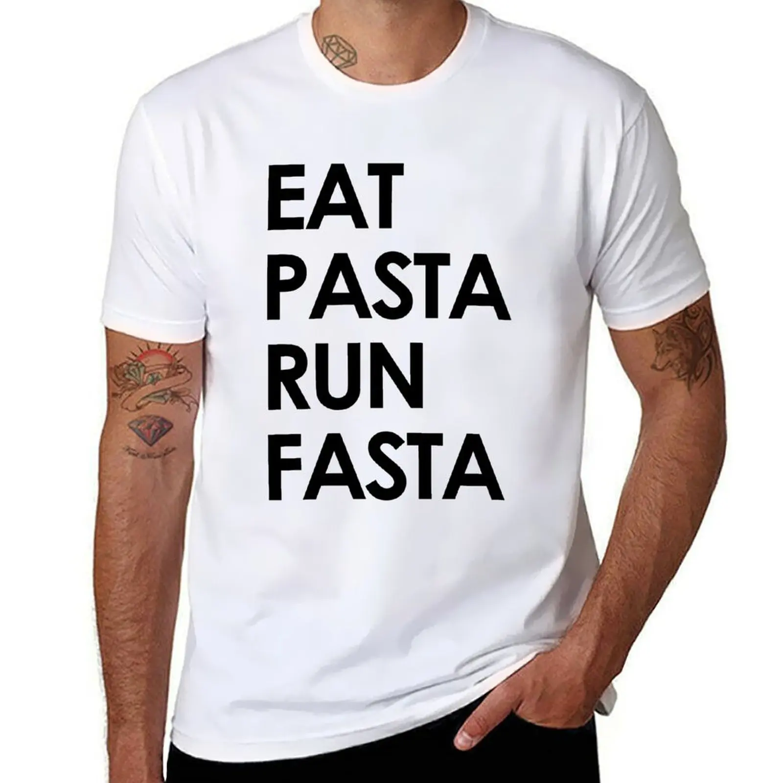 

Футболка Eat Pasta Run Fasta мужская футболка аниме футболка