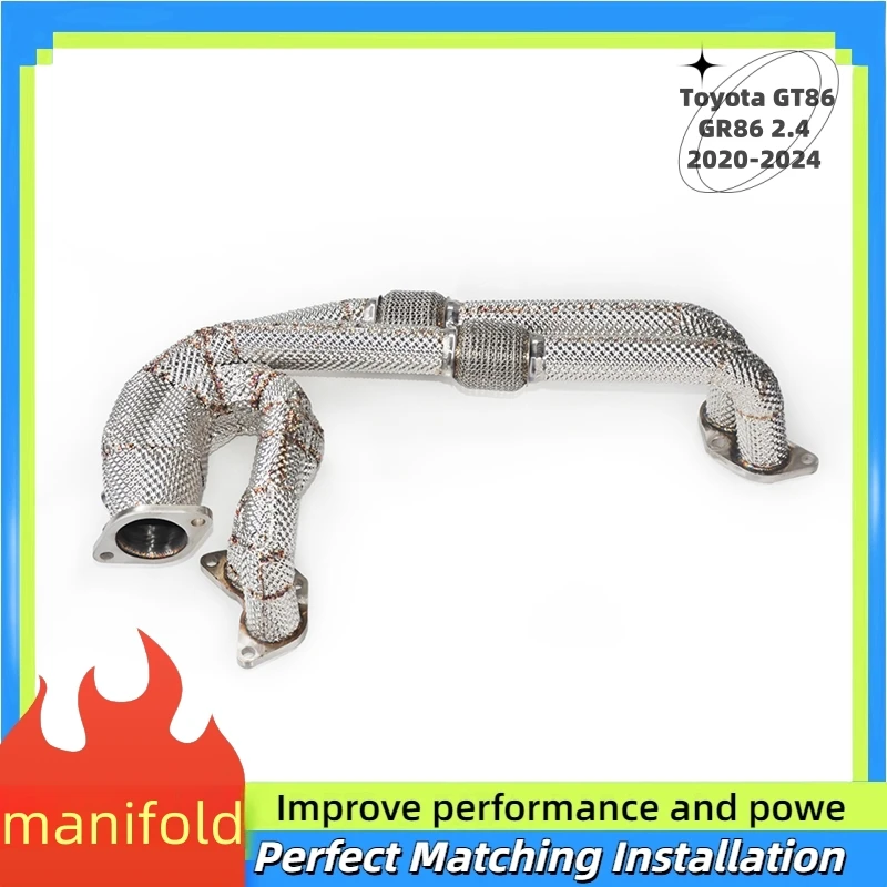 For Toyota GT86/GR86 2.4 2020-2024 Downpipe Stainless steel exhaust manifold customized with insulation layer exhaust manifold