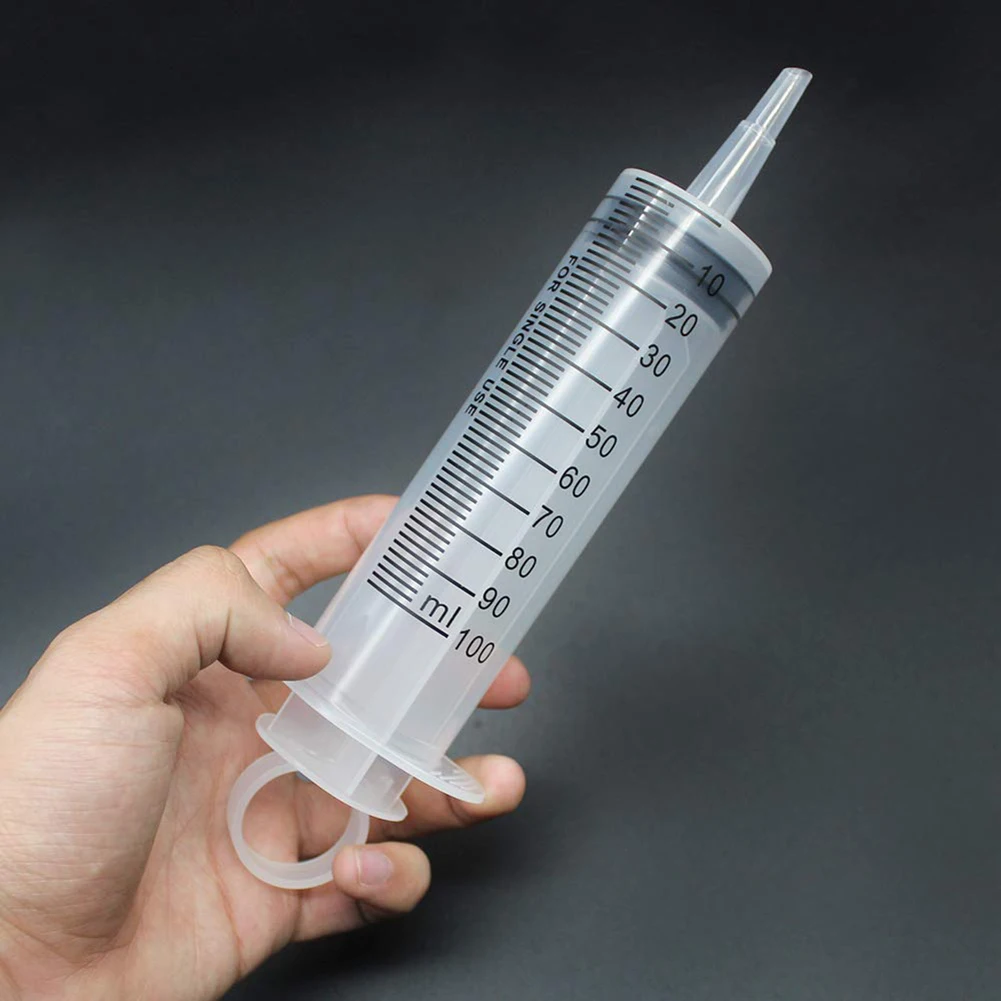 100ml Reusable Plastic Syringe Liquid Nutrient Measuring Tool for Animal Feeding Syringe Glue Filling Liquid Food Injection Tool