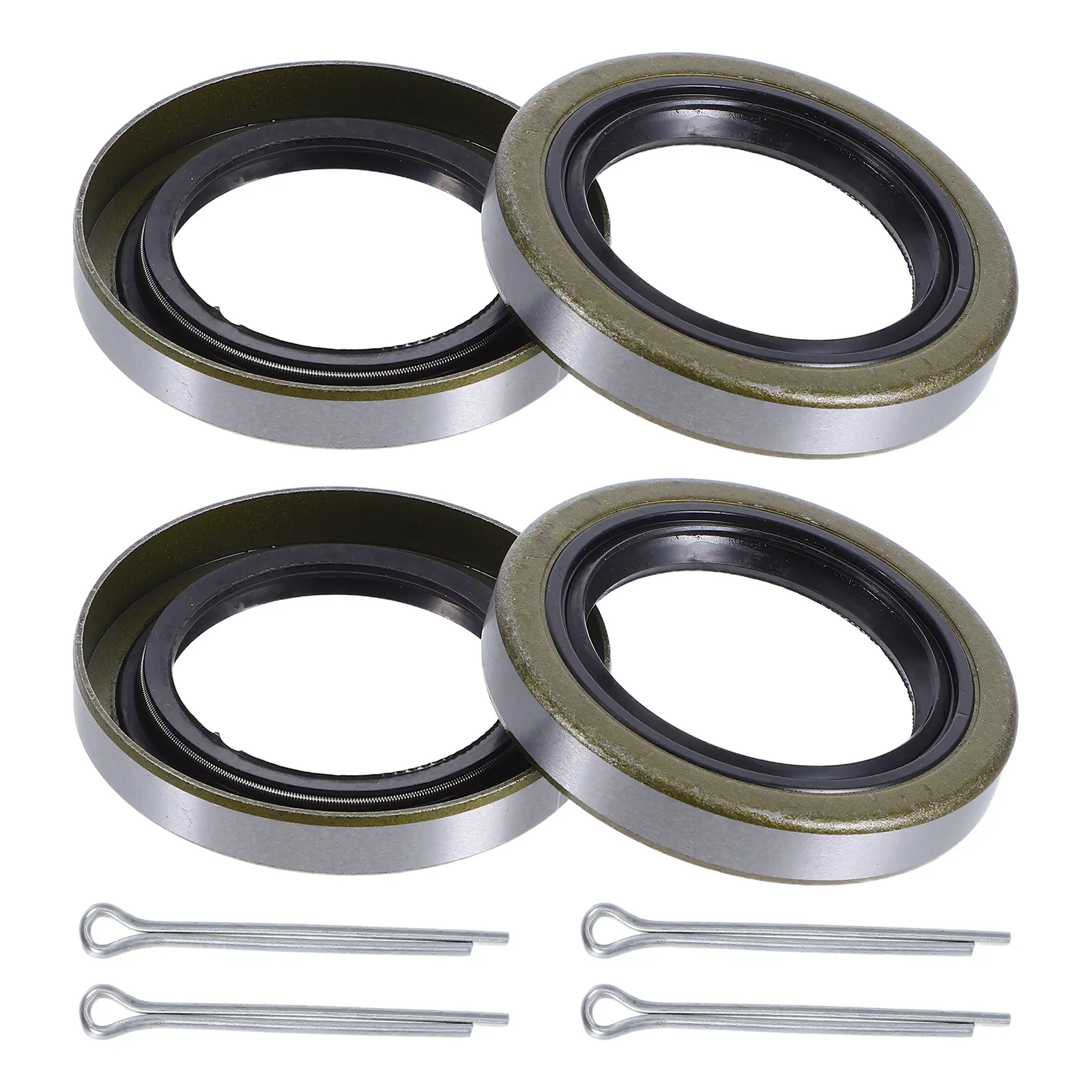 

4pcs Trailer Bearing Boat Trailer Brake Hub Wheel Seal Pin Hub Wheel Assembly Grease Seals Grease Seal 1.719\
