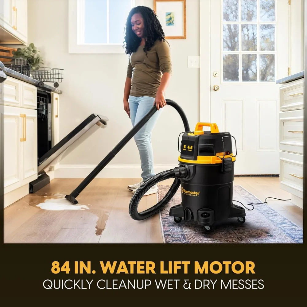 6 Gallon 4.5 HP Wet/Dry Vacuum with Self-Cleaning Filter System