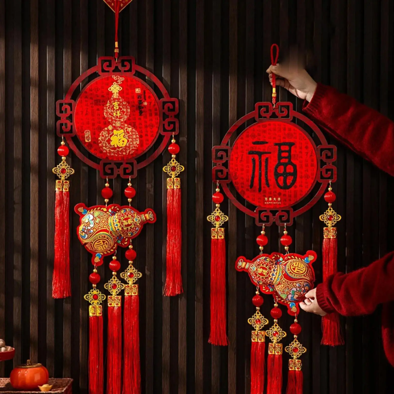 

Деревянный китайский узелок-подвеска «Удача» 2026 для декора дома на Новый год и Весеннее празднование, подарок на новоселье, для спальни