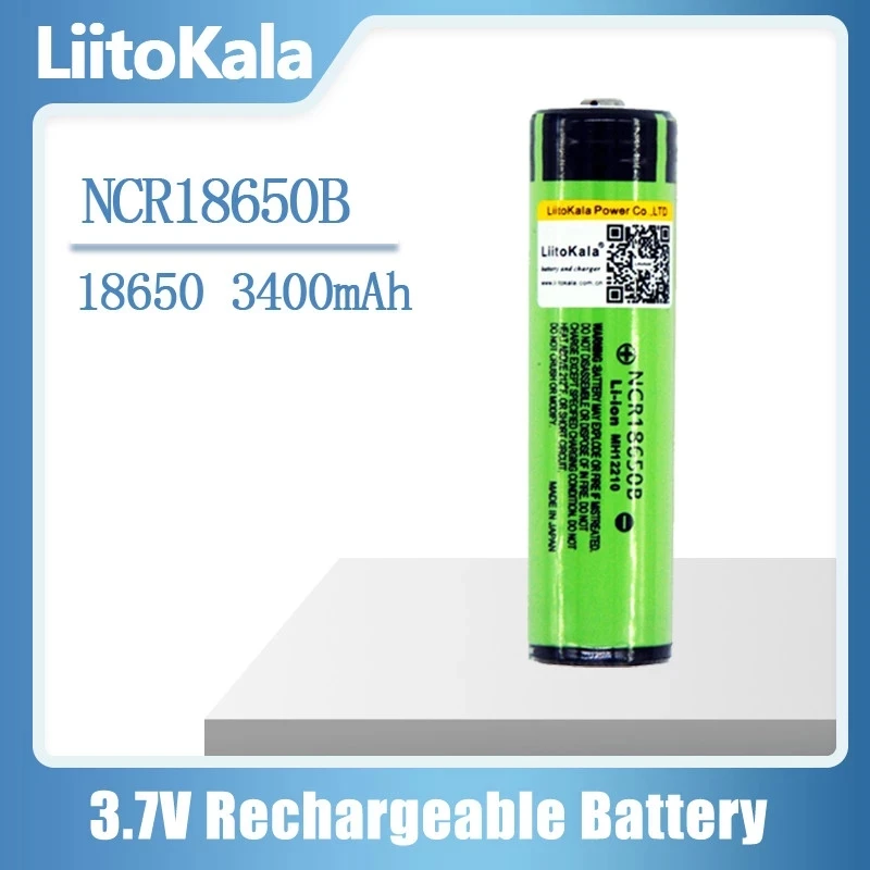 Hot Liitokala New protected 18650 3400mah battery NCR18650B chargeable battery 3.7 V PCB Free Shopping