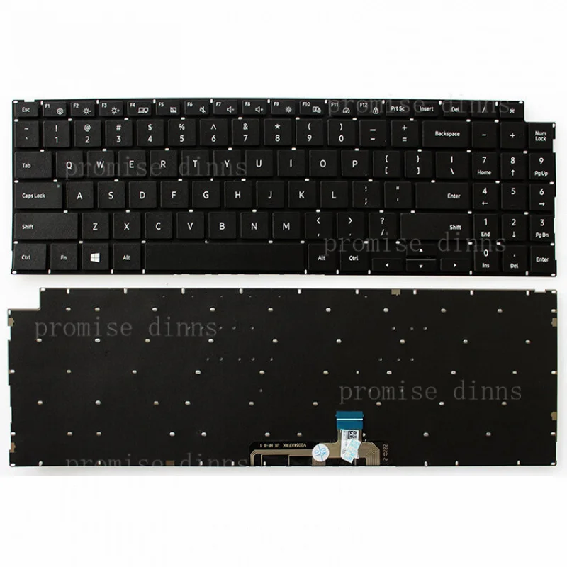 

M for Samsung NP755XDA Galaxy Book NP750XDA US Keyboard no backlit