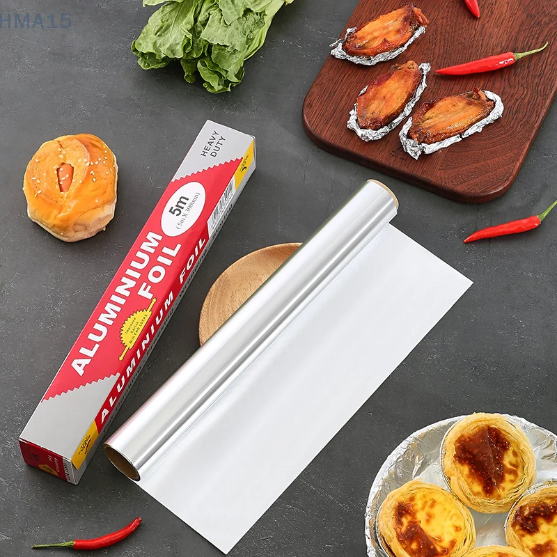 Disposable Household Baking And Barbecue Aluminum Foil Paper Cooking Baking Aluminum Tin Foil BBQ Thickened Tin Foil Paper