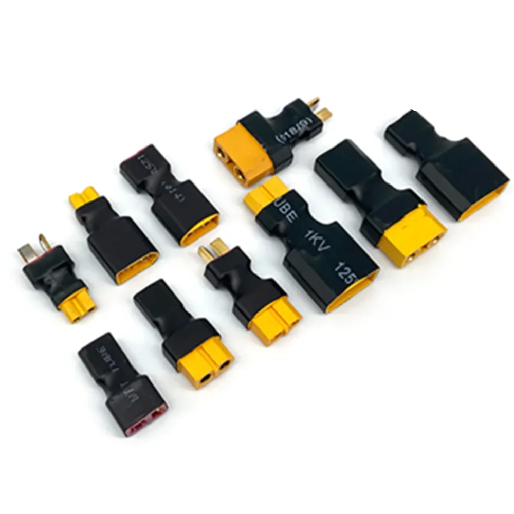 1PCS Adapter XT30 XT60 XT90 T Plug Deans EC5 EC3 Female to Male TRX Connectors Plug RC Lipo Battery Control Parts DIY