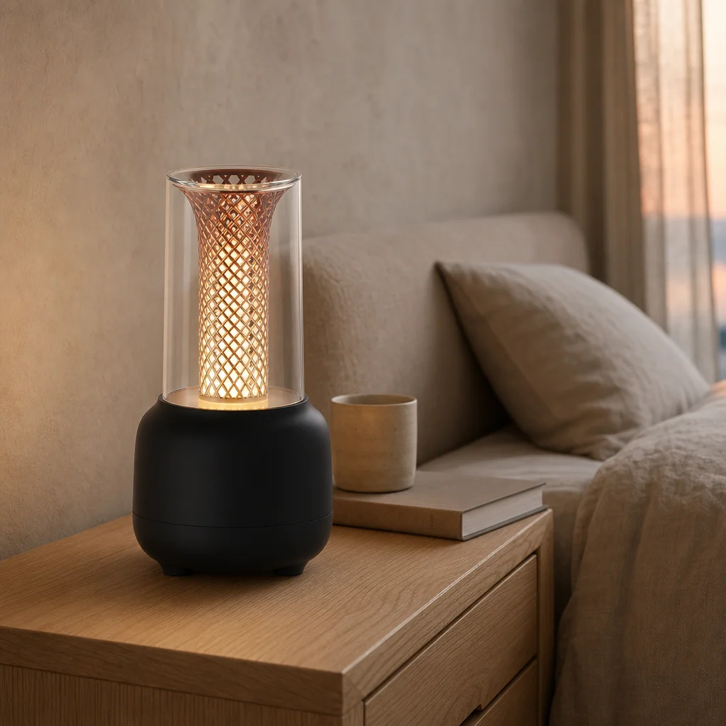 Candle Light Aroma Diffuser 150ml Silent Mist Flame Lamp 7-Color Night Light USB Essential Oil Humidifier Car & Home Ultrasonic