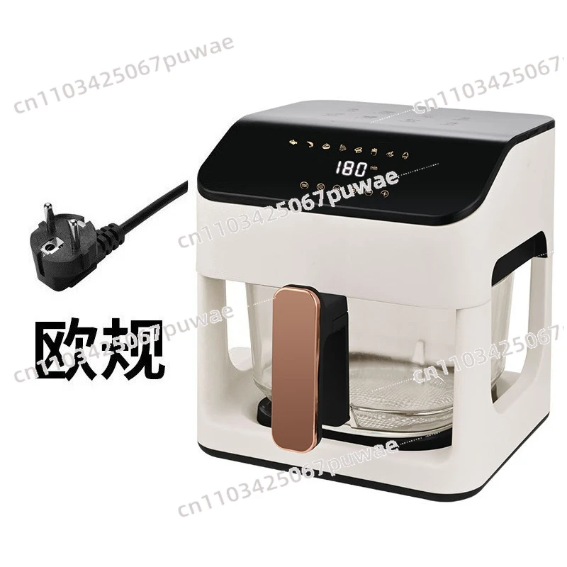 Air Fryer Intelligent Temperature Control Oven for Home Transparent and Visual Full Glass Pan Automatic Electric Fryer
