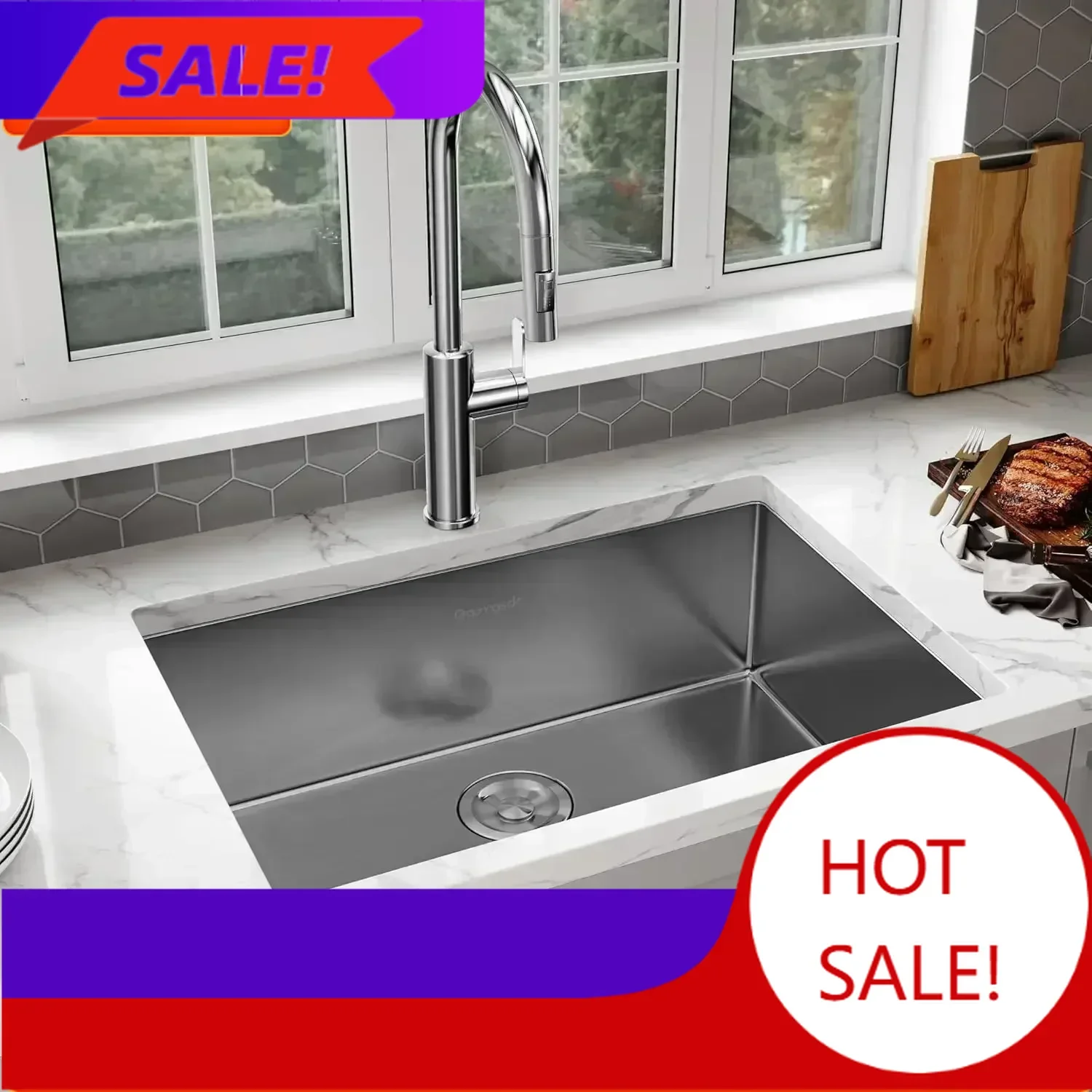 

BestsellerUndermount Kitchen Sinks, Gaomasck 30 Inch Kitchen Sink,T-304 Stainless Steel Kitchen Sinks,Kitchen Sink With Accessor