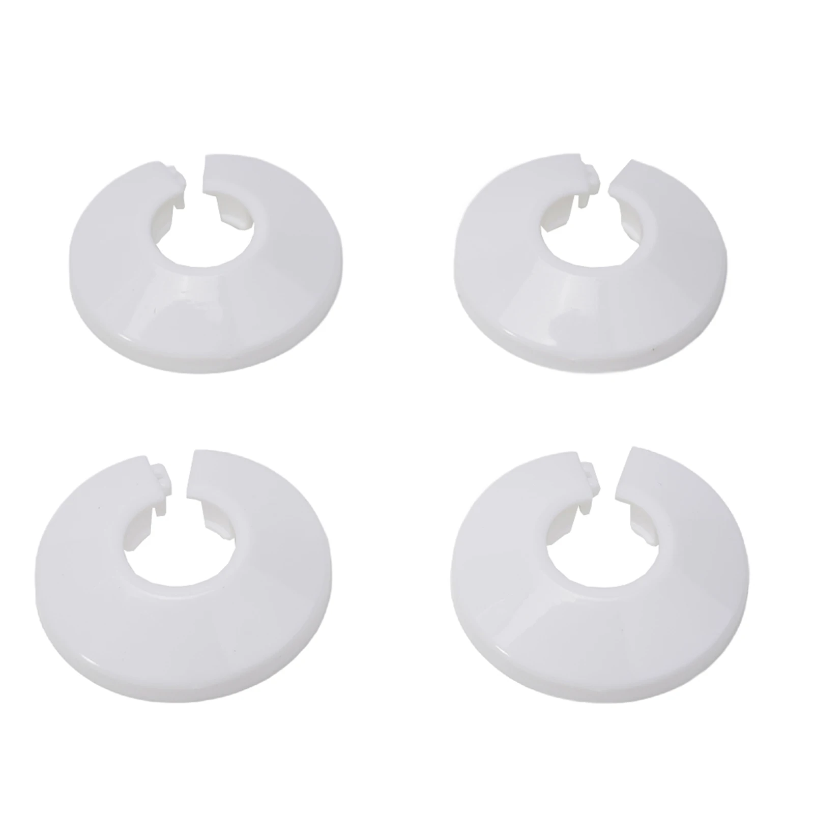 4 Pieces Radiator Pipe-Collars Bathroom Shower Faucet Angle Valve Pipe Plug Decor Cover Snap-on Plate Kitchen Faucet Accessories