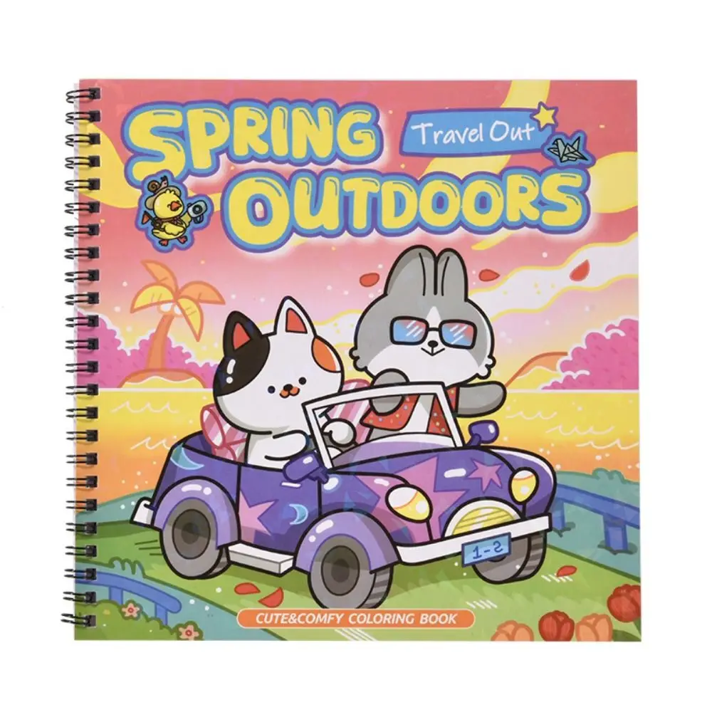 Cartoon Relaxation Gift Coloring Book Educational In Cozy Moments Graffiti Painting Book Doodles Book Adults and Teens