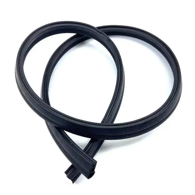 Cab door rubber strip  1 meter Excavator accessories HyundaR55-7 60 carry 9 Sealing leather strip hook- -