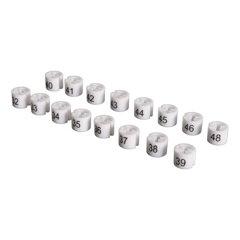 White Number Size Markers For Hangers Regular Sizes Printed Black Pants Garment Clothes Hanger Size Cube Clips Label Plastic Tag