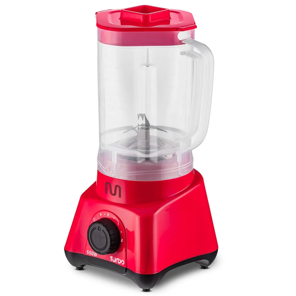 2.1L 2 Speed Turbo Blender 550W 127V Red Multi Home - LQ553