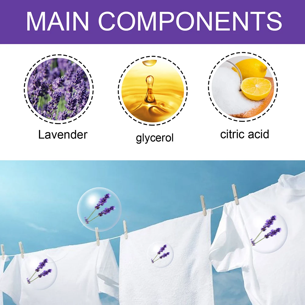 Lavender Laundry Beads Fragrance Laundry Beads Long Lasting Lavenders Granules Effective Soluble for Home Use