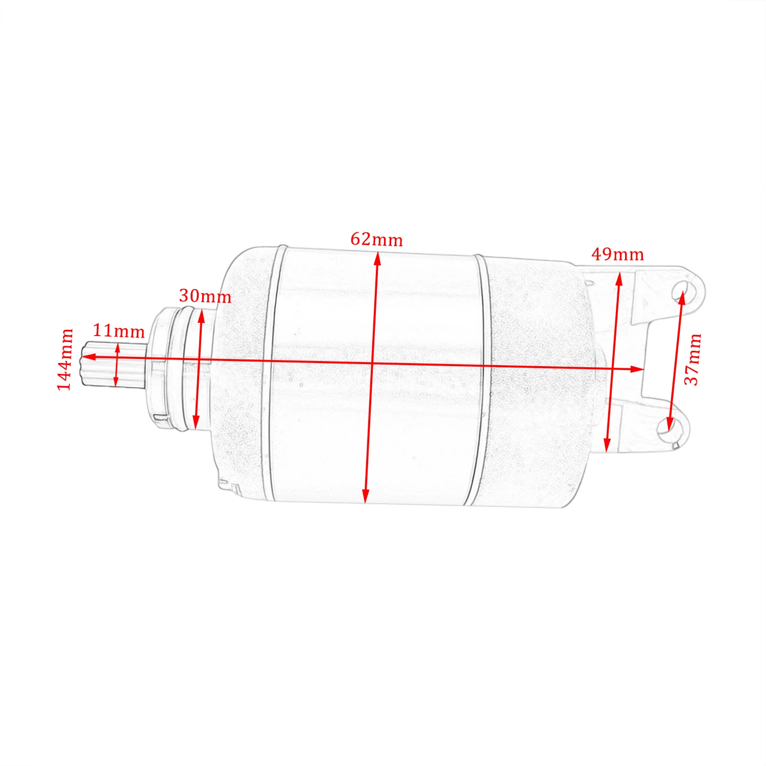 Accessories Moto Starter Motor For Piaggio Beverly 125 300 MP3 Fly 125 3V For Vespa GTS 300 LT 125 GTS 300ie 1A011611R ZAPM45200 6
