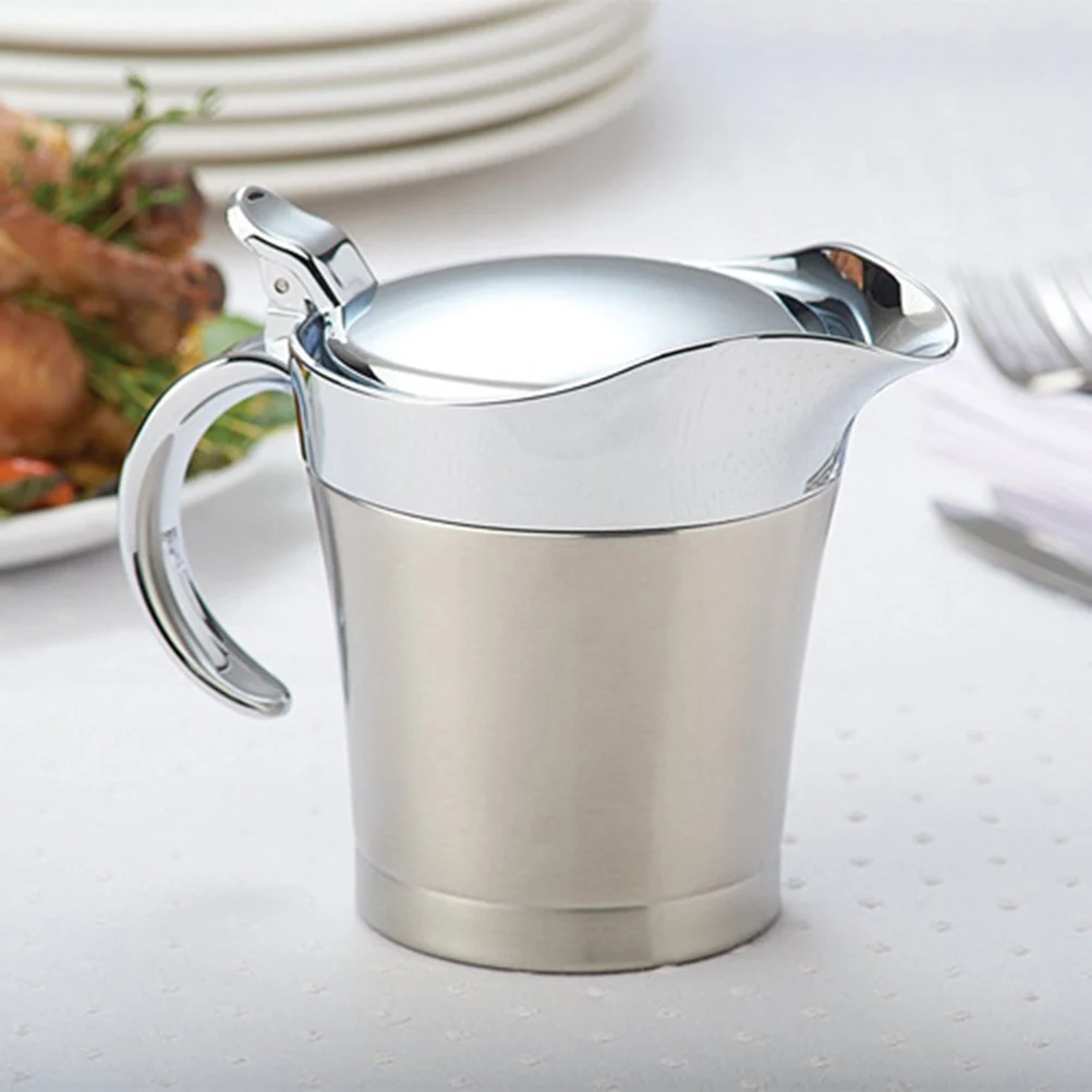 

Condiment Stainless Steel Sauce Pot Oil Sprayer for Cooking Spouts Vinegar Bottle