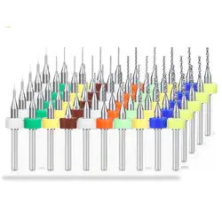 Juego de microbrocas de carburo para CNC SMT, placa de circuito PCB de aleación dura de alta calidad de impresión, 0,1mm-3.175mm, 0,1mm, 10 unidades