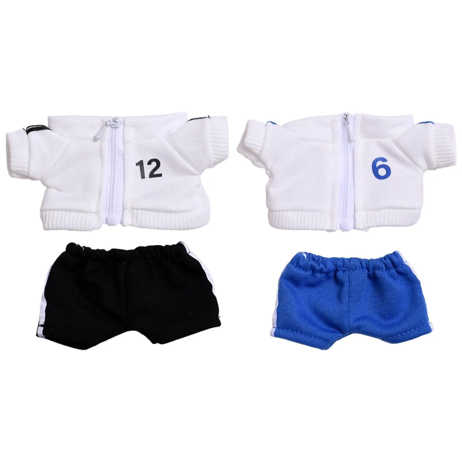 Plush Figure Sportswear and Pants Sportswear Suit Set Fashion for Little Girls Photo Props Doll Costumes Make Your Own Dolls