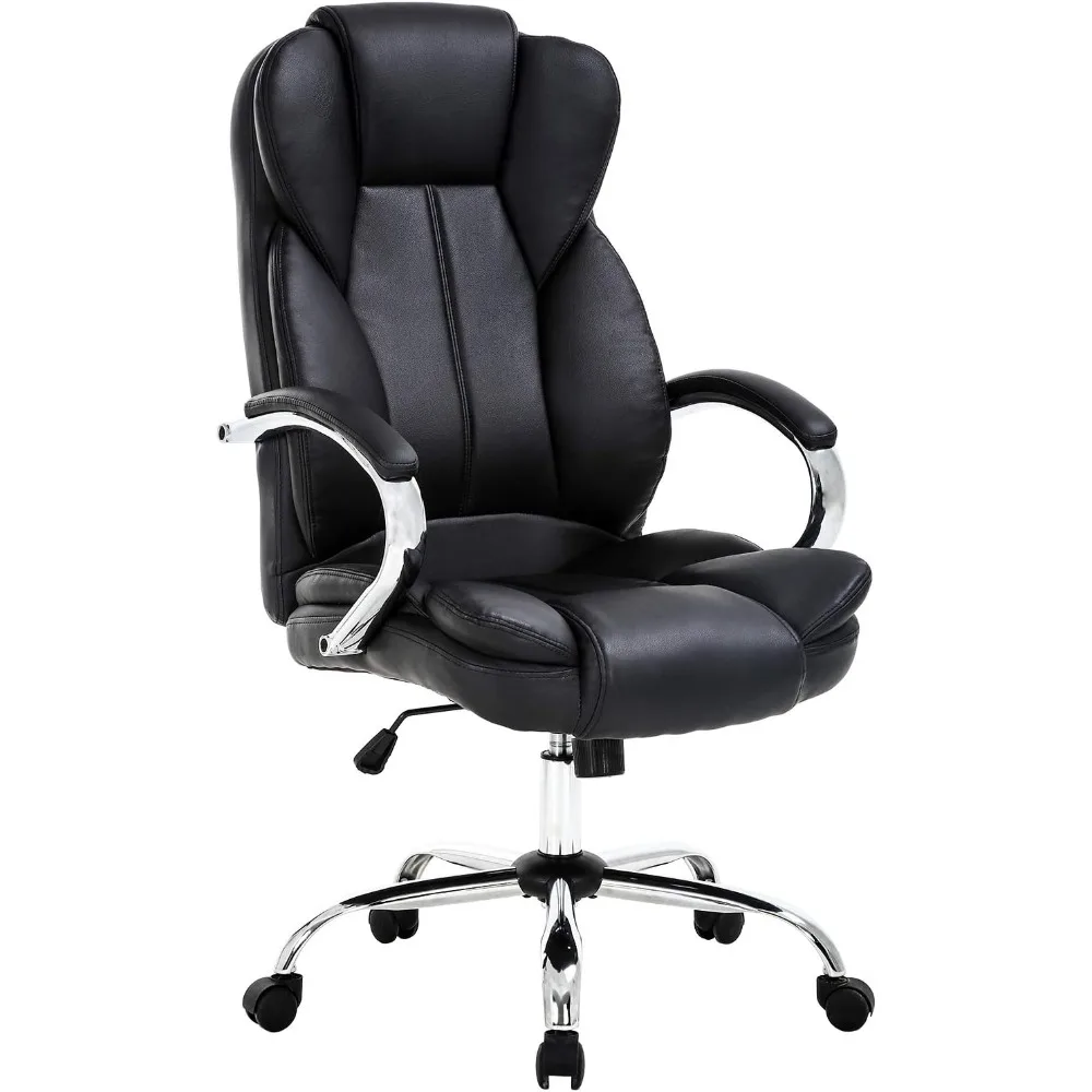 

Ergonomic Office Chair Desk Chair PU Leather Computer Chair Executive Adjustable High Back PU Leather Task Rolling Swivel Chair