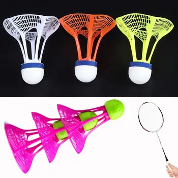 Durable 3PCS Windproof Badminton Shuttlecock Ball Wind Resistance Training Accessoires Outdoor Sport Supplies Multicolor Nylon