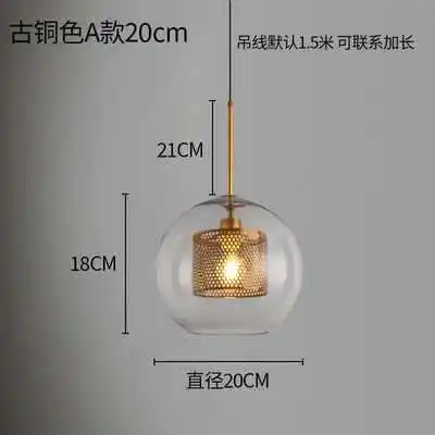 

Nordic Restaurant Chandelier Light Luxury Simple Modern Glass Dining Room Bar Bar Staircase Cafe Modern Home Decor Pendant Light