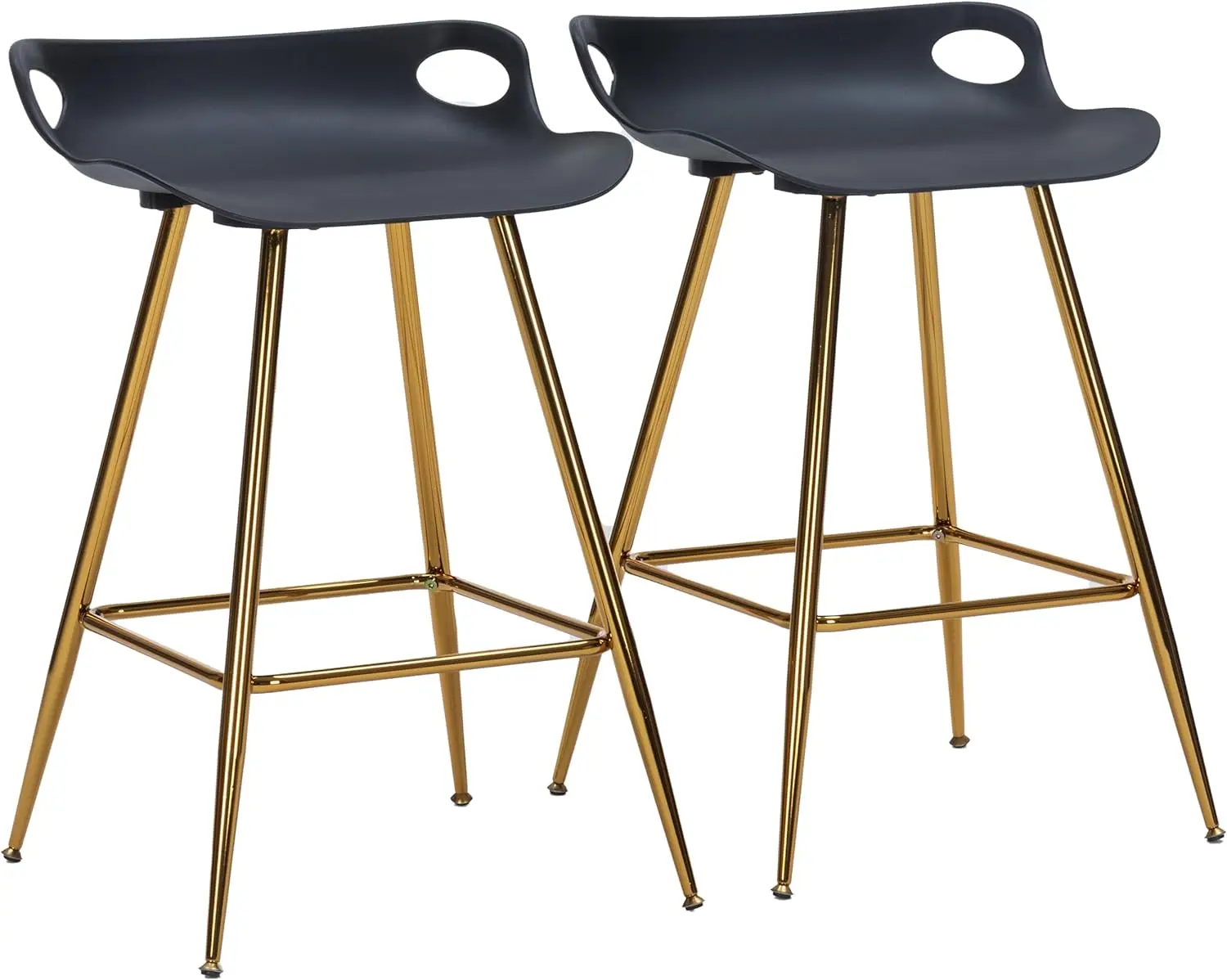 Black Bar Stools Set of 2, Gold Bar Stools Set of 2.