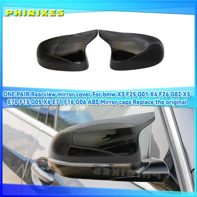 

High Quality Painted Car for BMW F15 X5 2014-2018 M Style Rearview Mirror Cover Caps Glossy Black Replacement