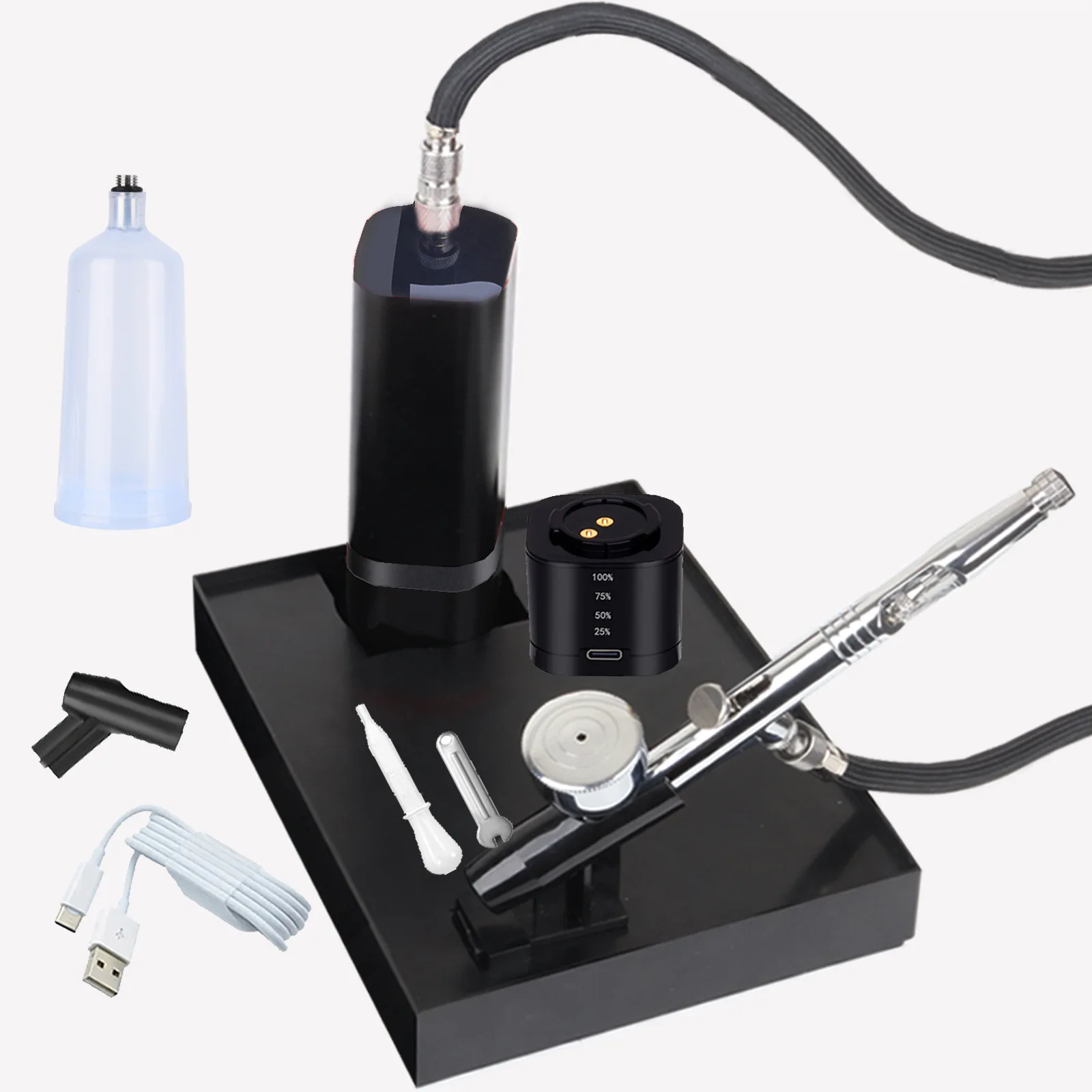 handheld removable battery with tube high pressure beauty spraying spraying oxygen injection replenishment spray instrument