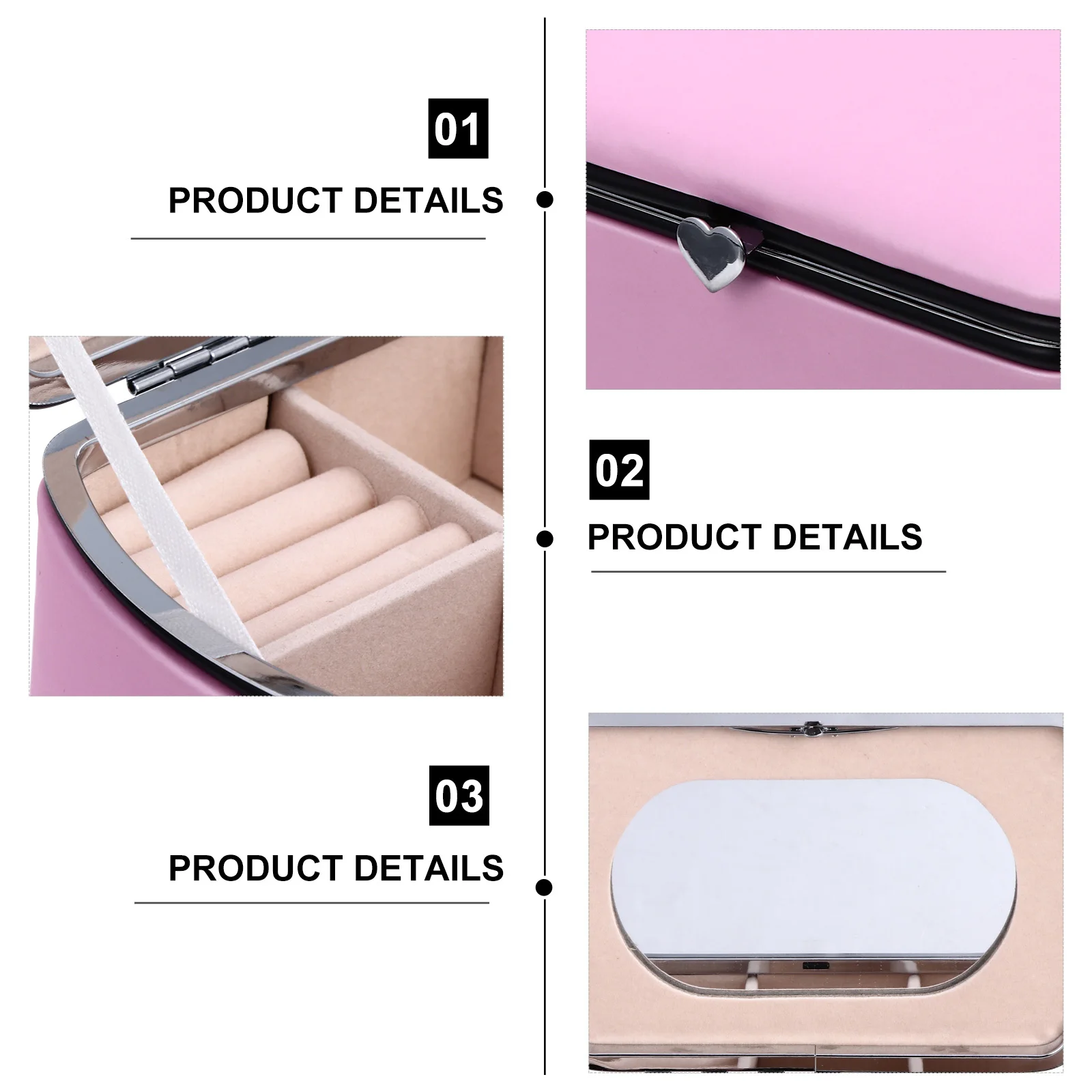 

1 шт. органайзер для хранения украшений, гладкий водонепроницаемый футляр, маленькая удобная коробка для серег, ожерелий, косметики, креативный и функциональный