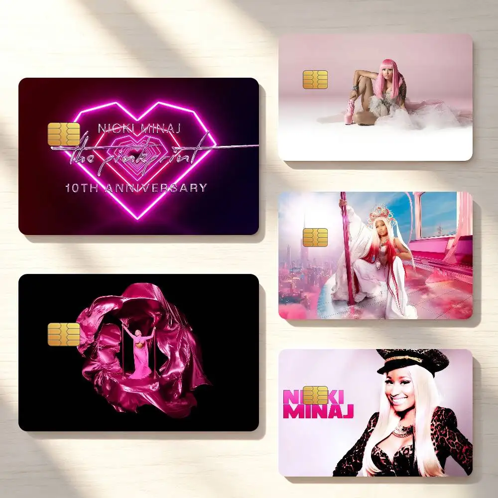 Rapper N-Nicki M-Minaj Credit Card Sticker Waterproof Anti-Scratch 4PCS Bank Debit Traffic Cover Decoration