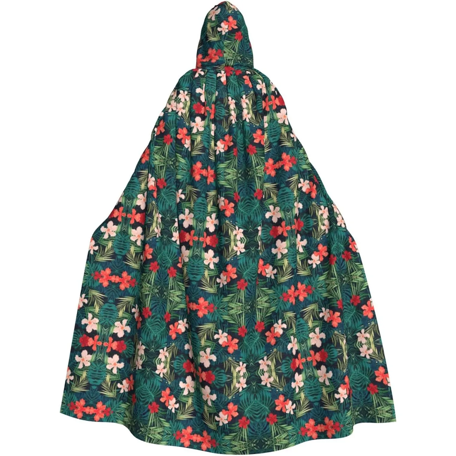

summer hawaiian print Adult Hooded Cape Carnival Festival Cape Cosplay Robe Costume party Gothic Carnival
