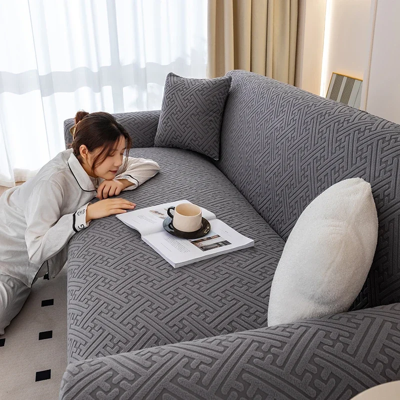 Adjustable Elastic Sofa Cover Extensible Sofa Slipcovers Non-Slip Armchair Couch Corner Sofa Covers Protector 1/2/3/4/5 Seater