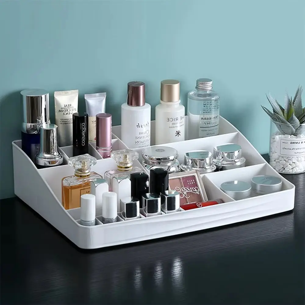 White Plastic Makeup Organizer with 20 Compartments