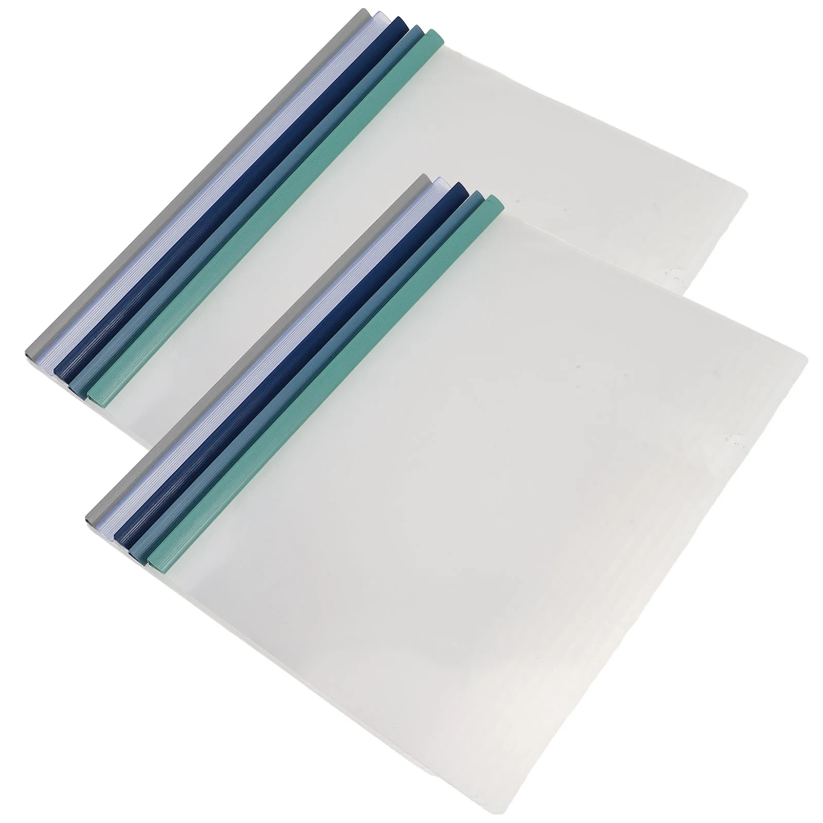 

10pcs A4 Slide Bar File Folders Large Capacity Transparent Plastic Binder Desk Organizer Storage Folder Report Cover