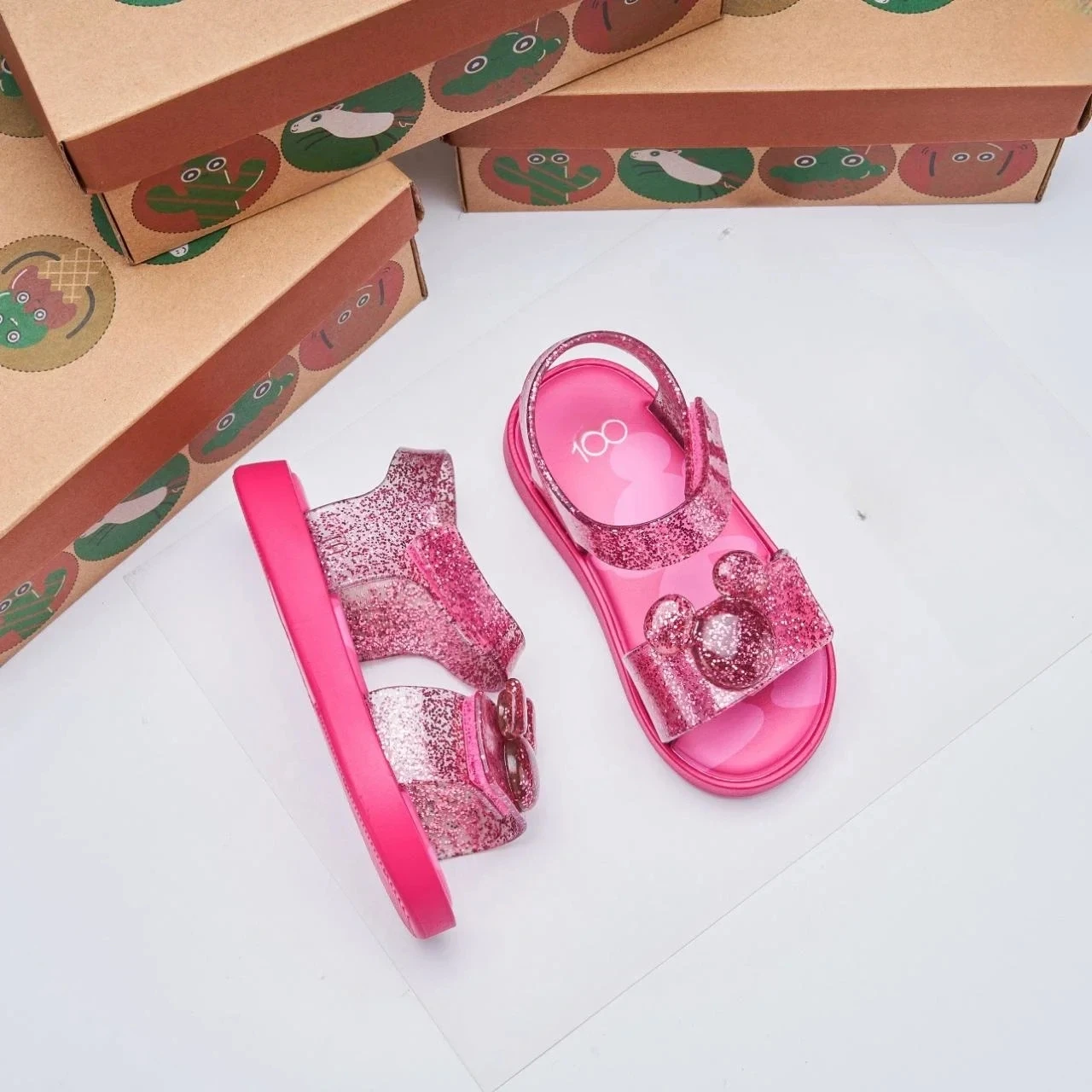 New Arrival 2024 Mini Melissa Children Sandals Hot Sale Kids Beach Shoes Big Girl and Boy Fashion Jelly Shoes