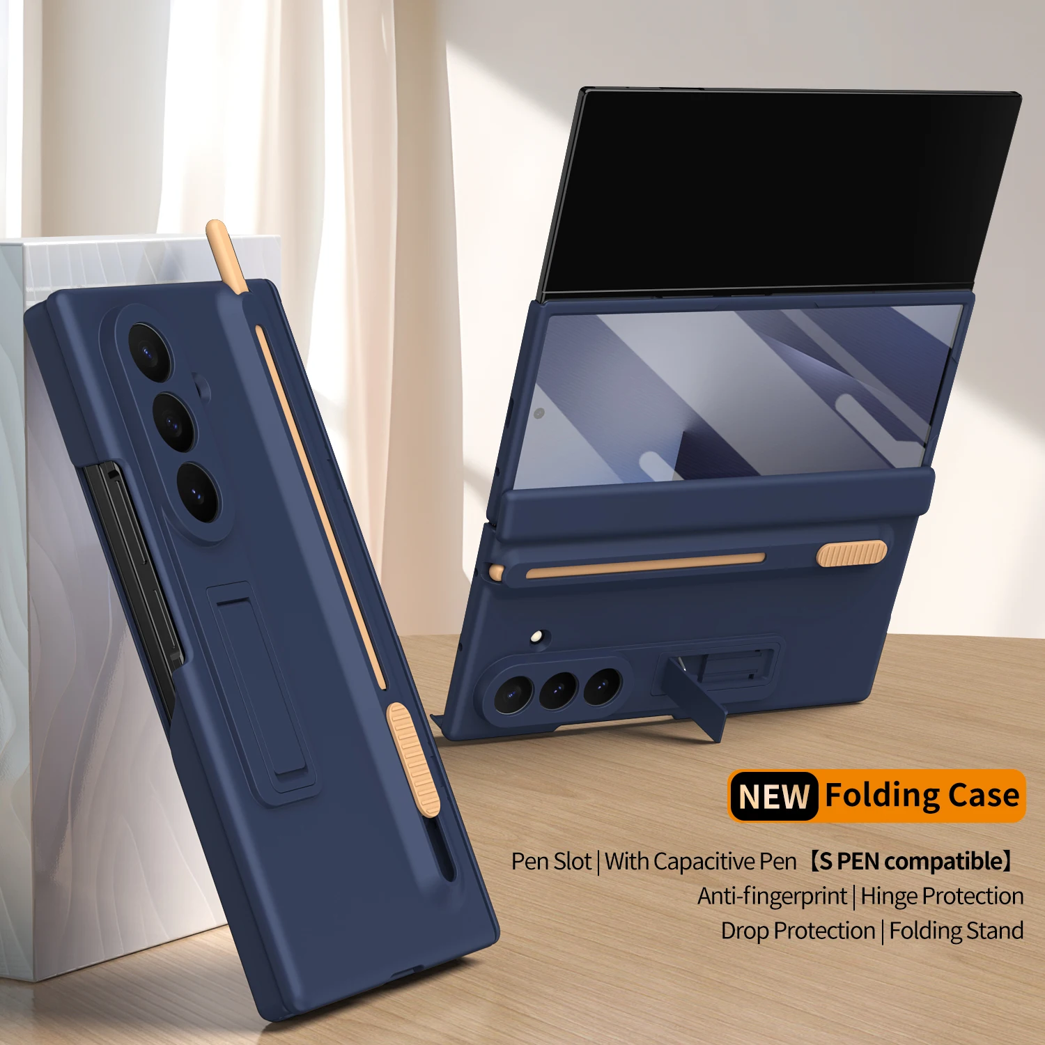 

Для Samsung Galaxy Z TriFold Case Жесткий ПК Матовая подставка с пленкой для ручки Защитная задняя крышка Чехол для Samsung Z TriFold Phone Shell