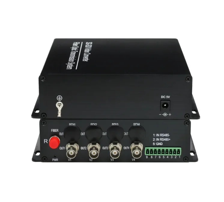 

4 channel 3G-SDI HD-SDI SD-SDI Fiber Video Converter with RS485 data