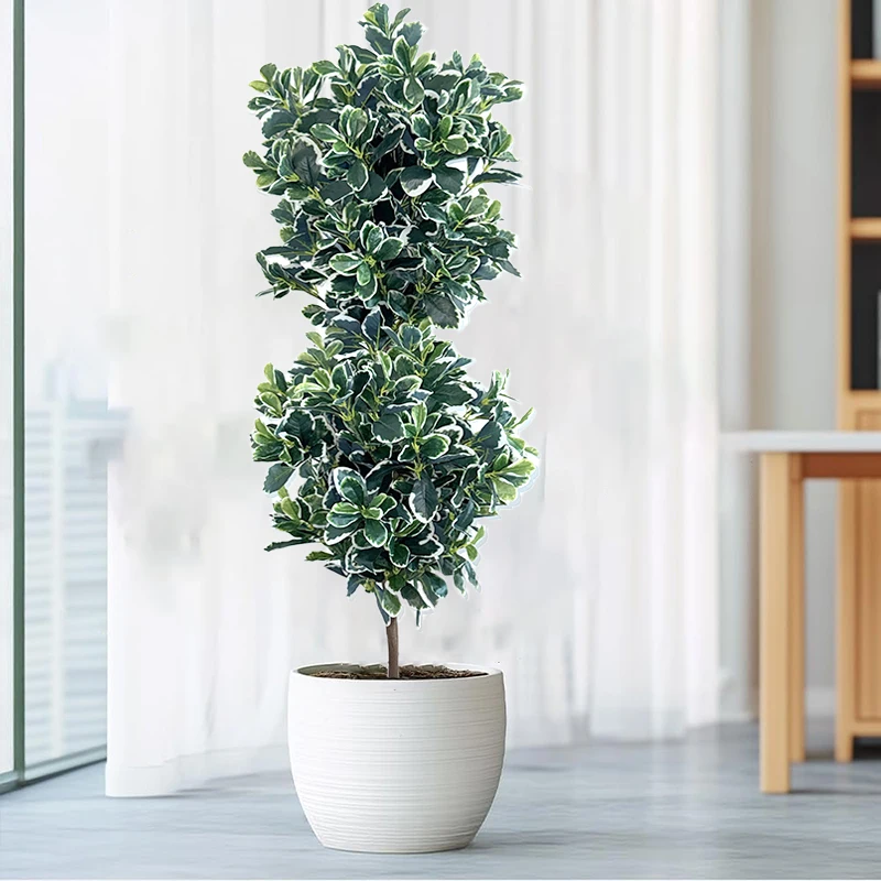 

60-180cm Large Artificial Ficus Tree Fake Palm Plants Branch Plastic Fiddle Leaves for Home Garden Indoor Outdoor Shop Decor
