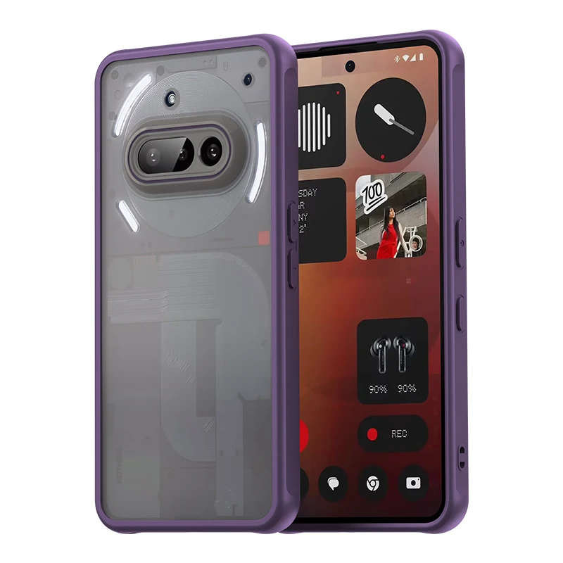 غطاء صلب مضاد للصدمات لهاتف لا شيء هاتف 3a، جراب صلب بلوري من مادة TPU بحافة ناعمة