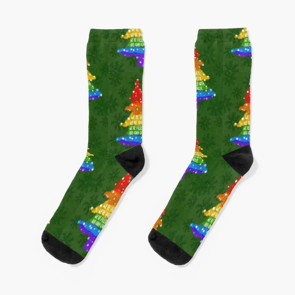 LGBTQ Holiday Card Socks Wholesale New year's Women Socks Men's