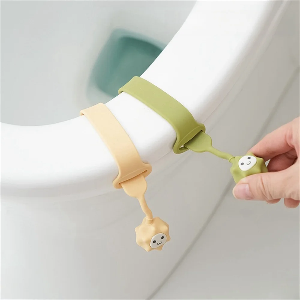 

1pc Silicone Toilet Lid Lifting Flipper, Anti Dirty Hand, Cute and Soft Lid Operner, Toilet Accessories