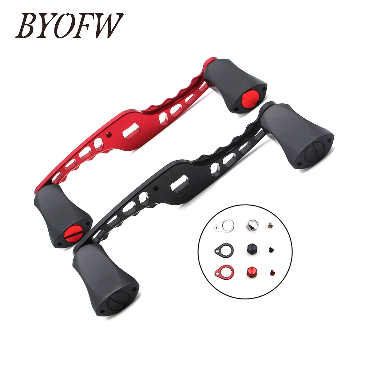 

BYOFW 95mm High Quality CNC Aluminum Alloy Baitcasting Fishing Reel Handle Rocker for Abu Garcia Daiwa Hole 8*5mm