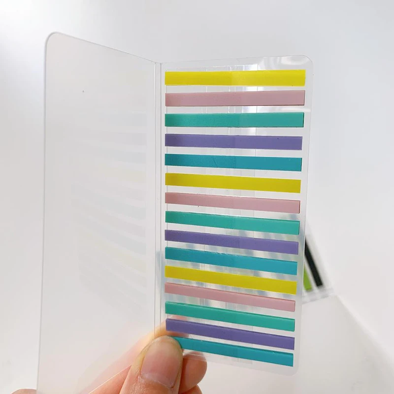 1Pack Memo Color Translucent Sticky Self-Adhesive Message Notepad Stickers Scrapbooking Material Stationery Supplies base paper