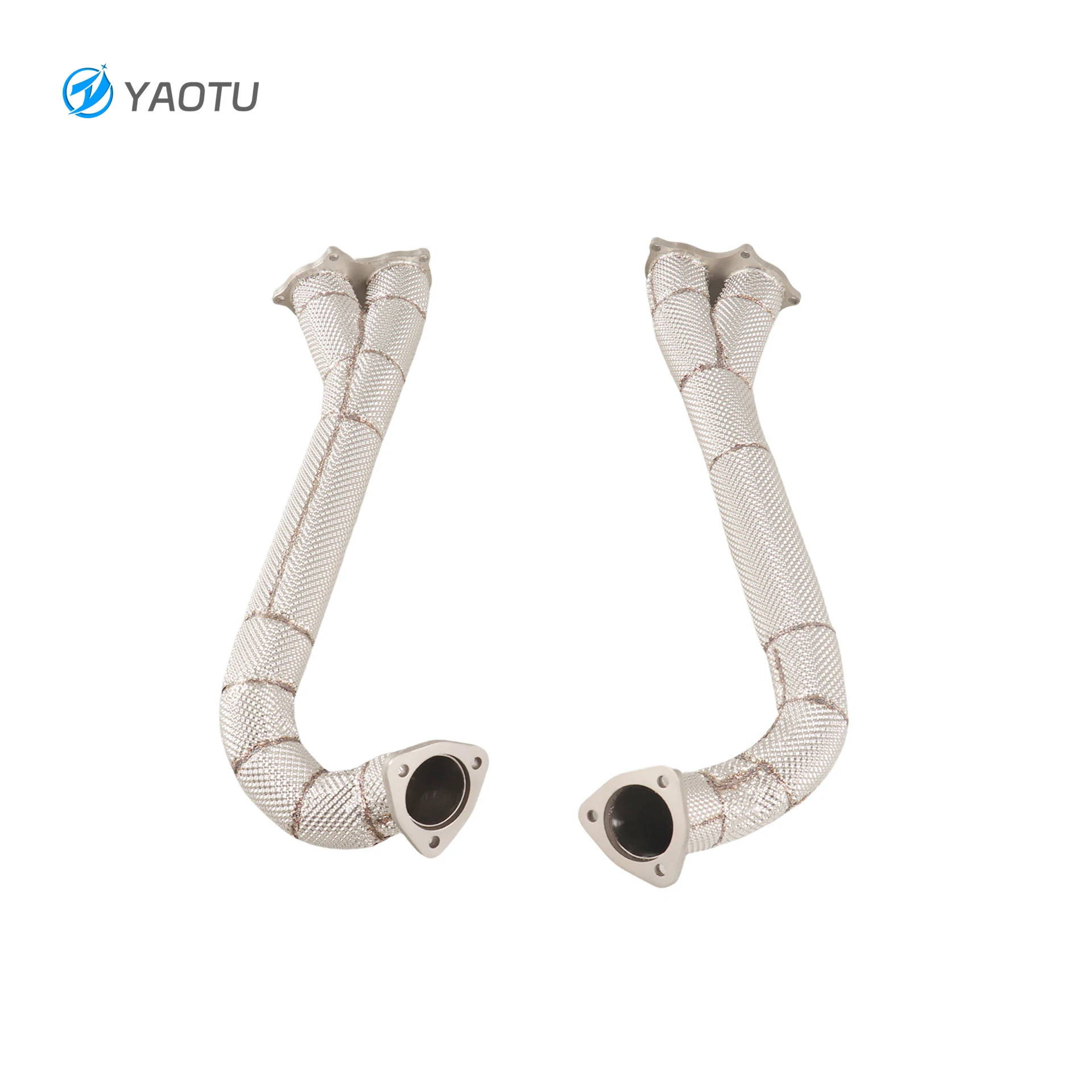 

YT Exhaust Downpipe for Porsche 718 GT4 / GTS / Spyder Over Axle Link Pipes with Heat Shield